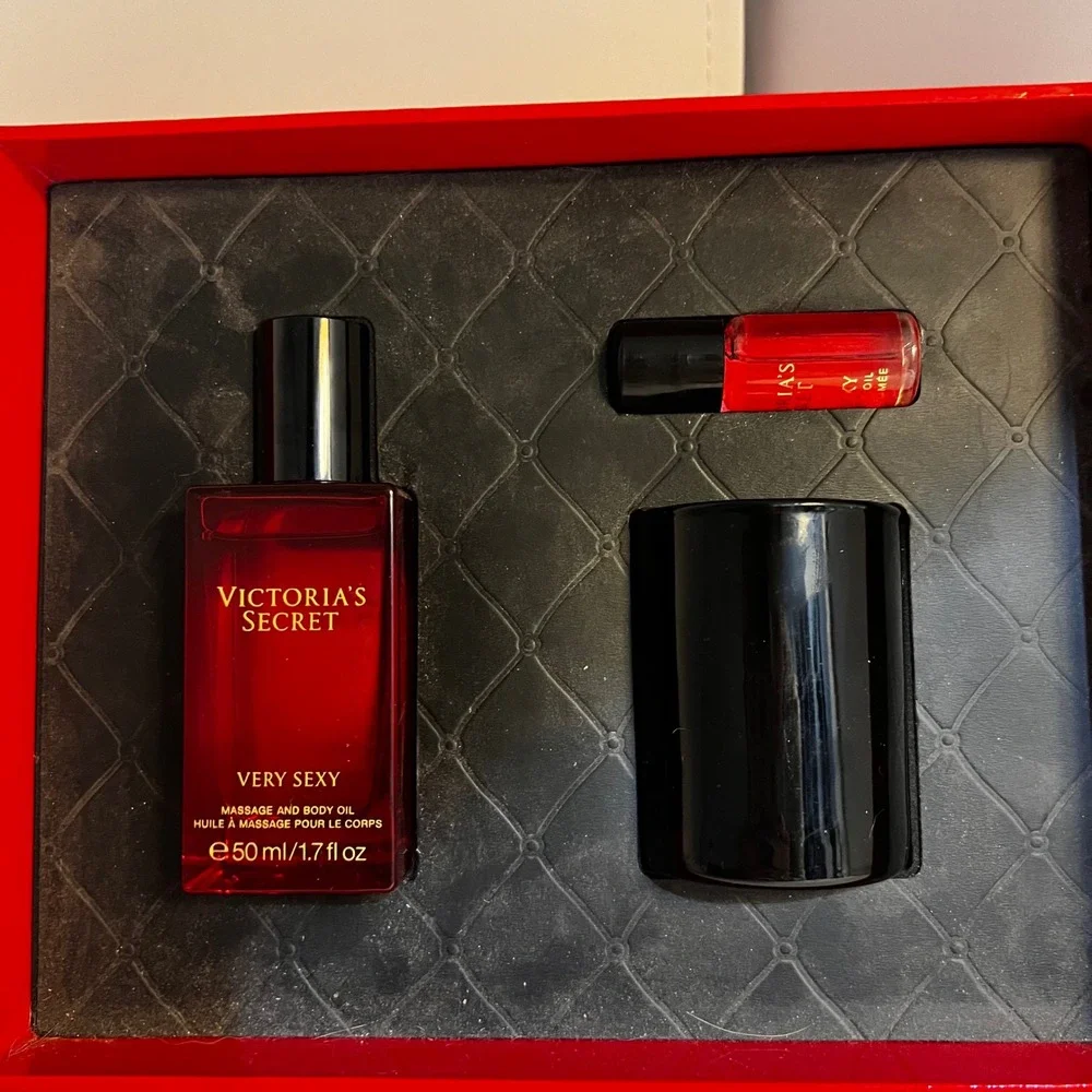 VTG Victoria's Secret Fragrance oil Set Very Sexy Red Boudoir Glamour Luxe